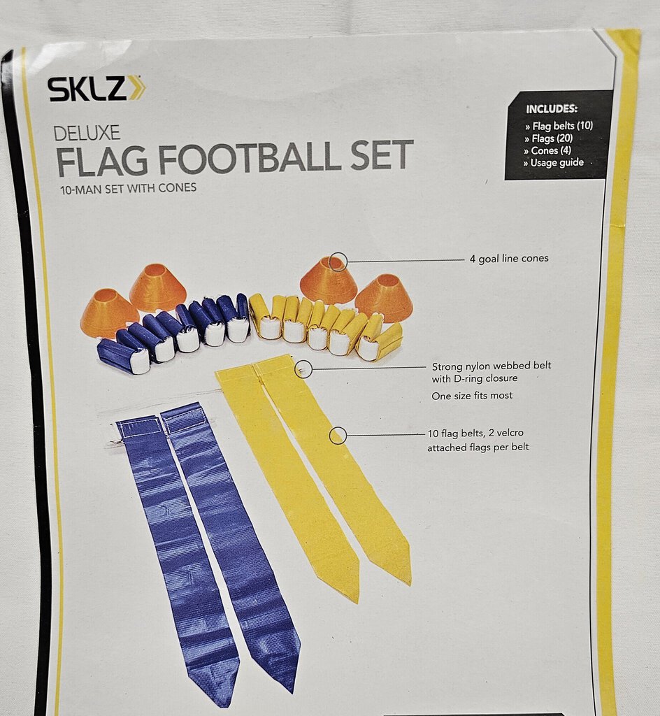 SKLZ Deluxe Flag Football Set, 10 Man Set, Size: OSFM