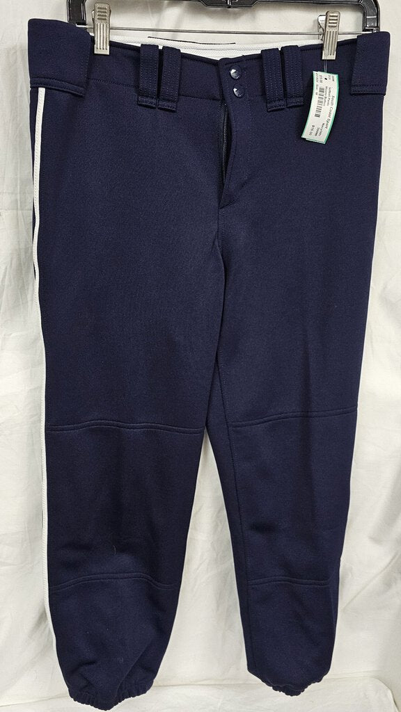 Mizuno Softball Pants,Navy with White piping, Size: M