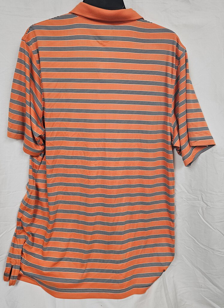 Callaway Golf Polo, Orange Stripe, Mens Size: L