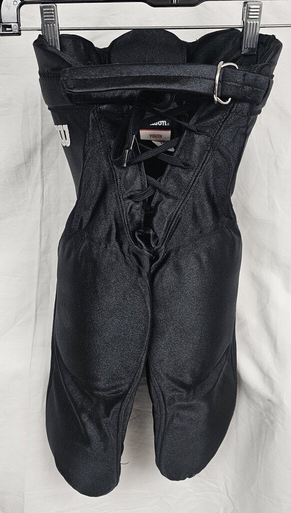 Wilson Integrated Football Pants, Black, Size: Yth XS