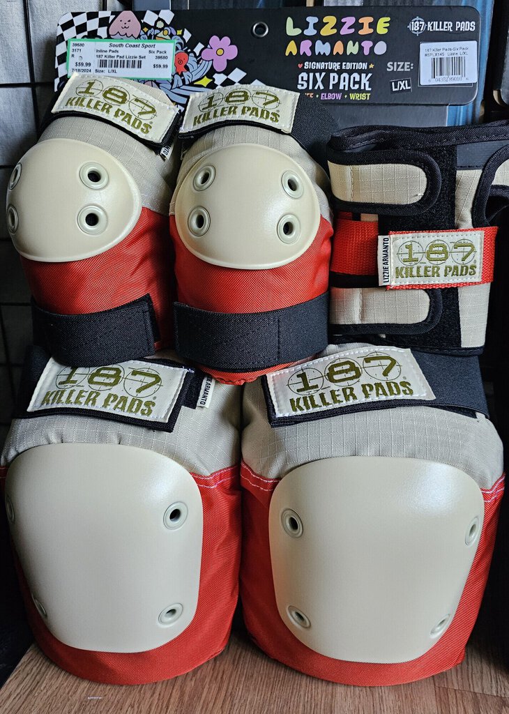 187 Killer Pads Lizzie Armanto Signature Edition Set, Six Pack, Size: L/XL