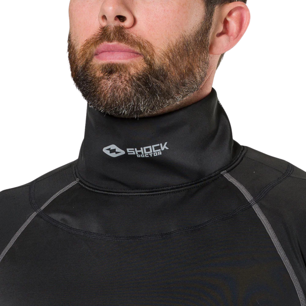 SHOCK DOCTOR Ultra Compression Hockey Short Sleeve Shirt With Integrated Neck Guard