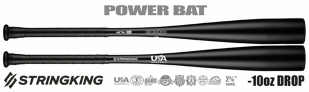 StringKing Metal Pro (-10) USA Baseball Bat, 29/19
