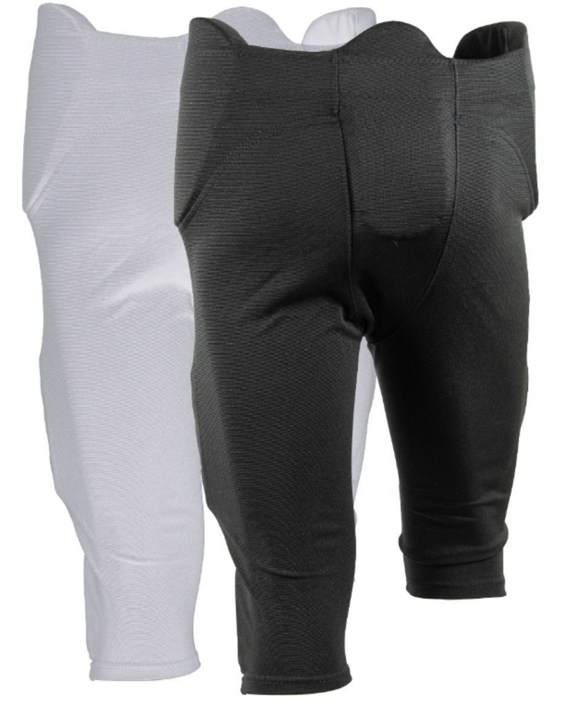 TAG 7 Pad Integrated Football Pants, Black, Youth Med