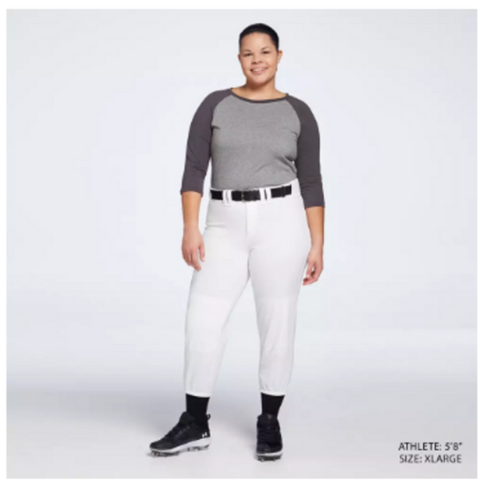 Mizuno MVP Pro Women's Softball Pants, Size XL, White