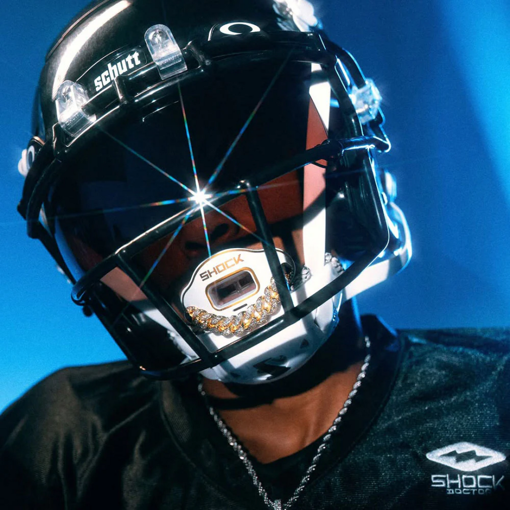 SHOCK DOCTOR Max Airflow 3D Chain Jewel Money Football Mouthguard