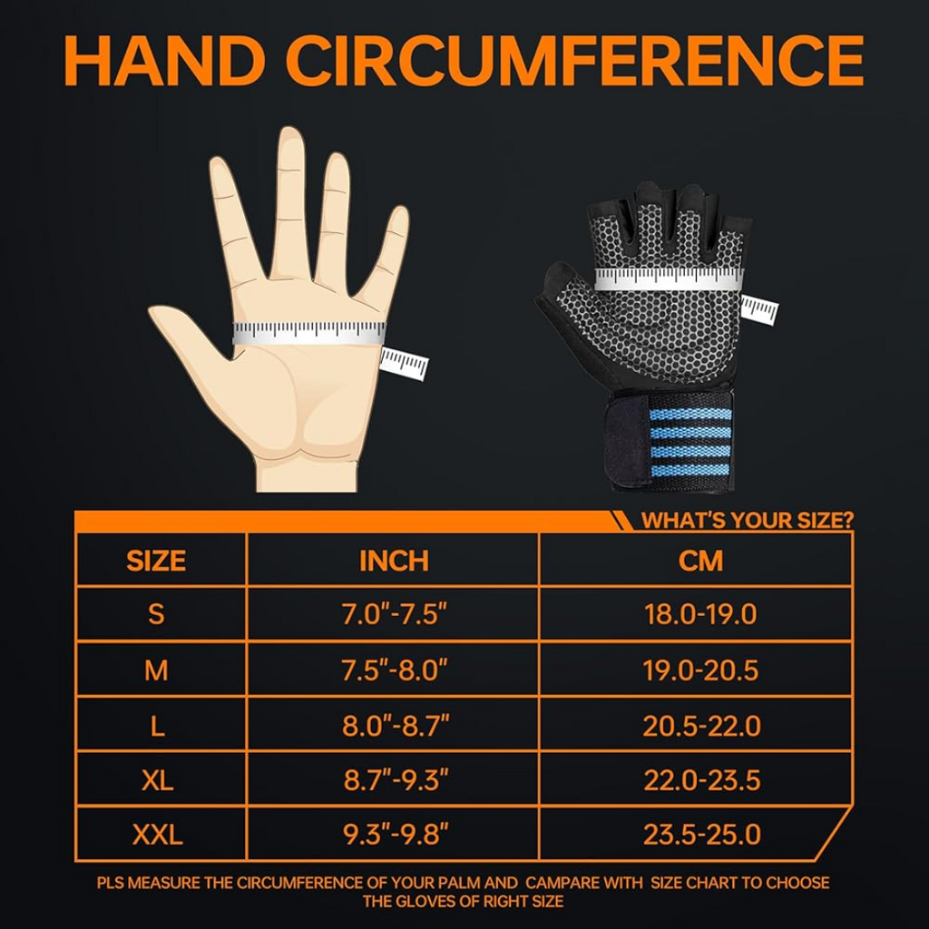 Phasz Ventilated Weight Lifting Gloves with Wrist Support | XXL | Black | 1 Pair