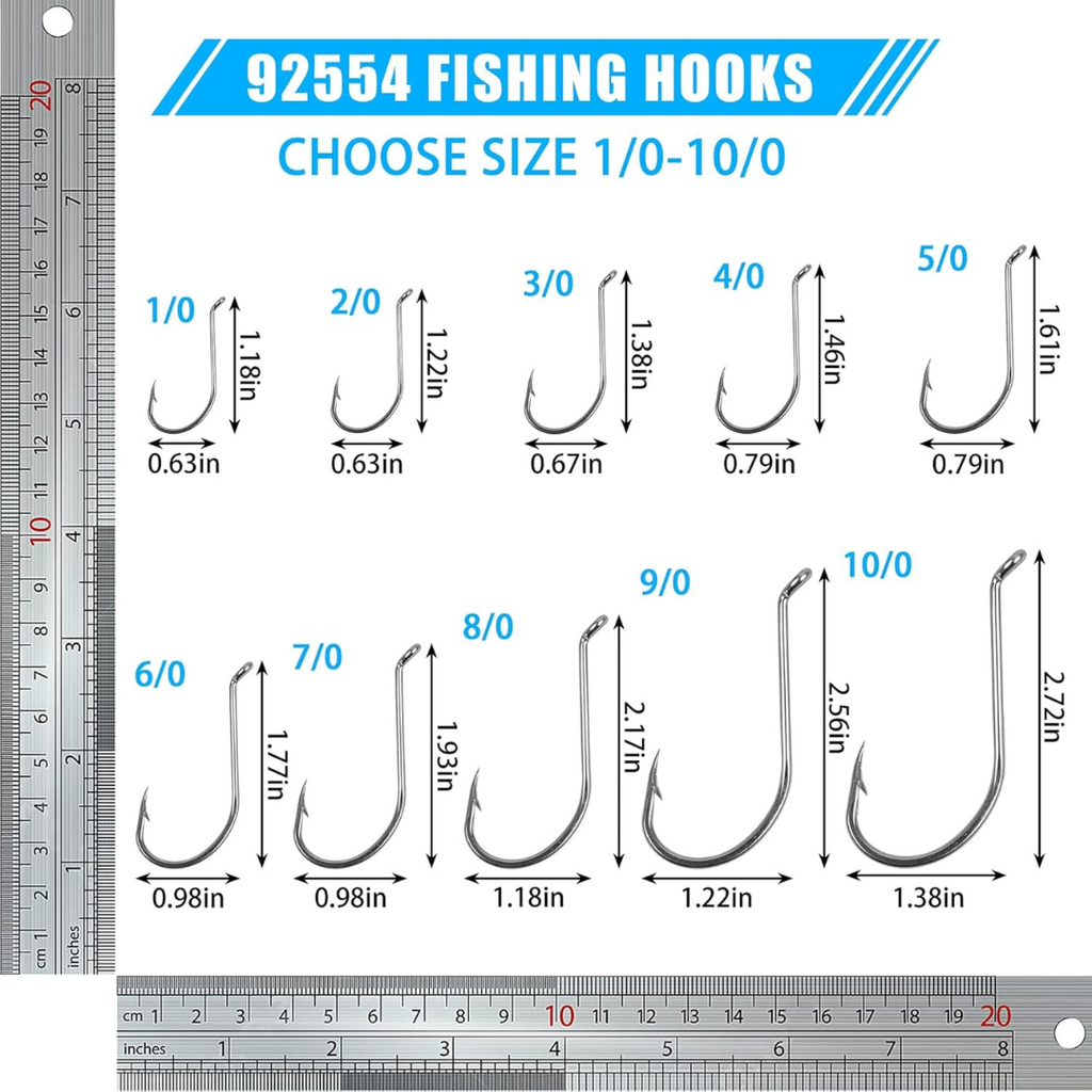 Octopus Beak 4/0 Offset Circle Fishing Hooks | Stainless Steel | 100 Pack