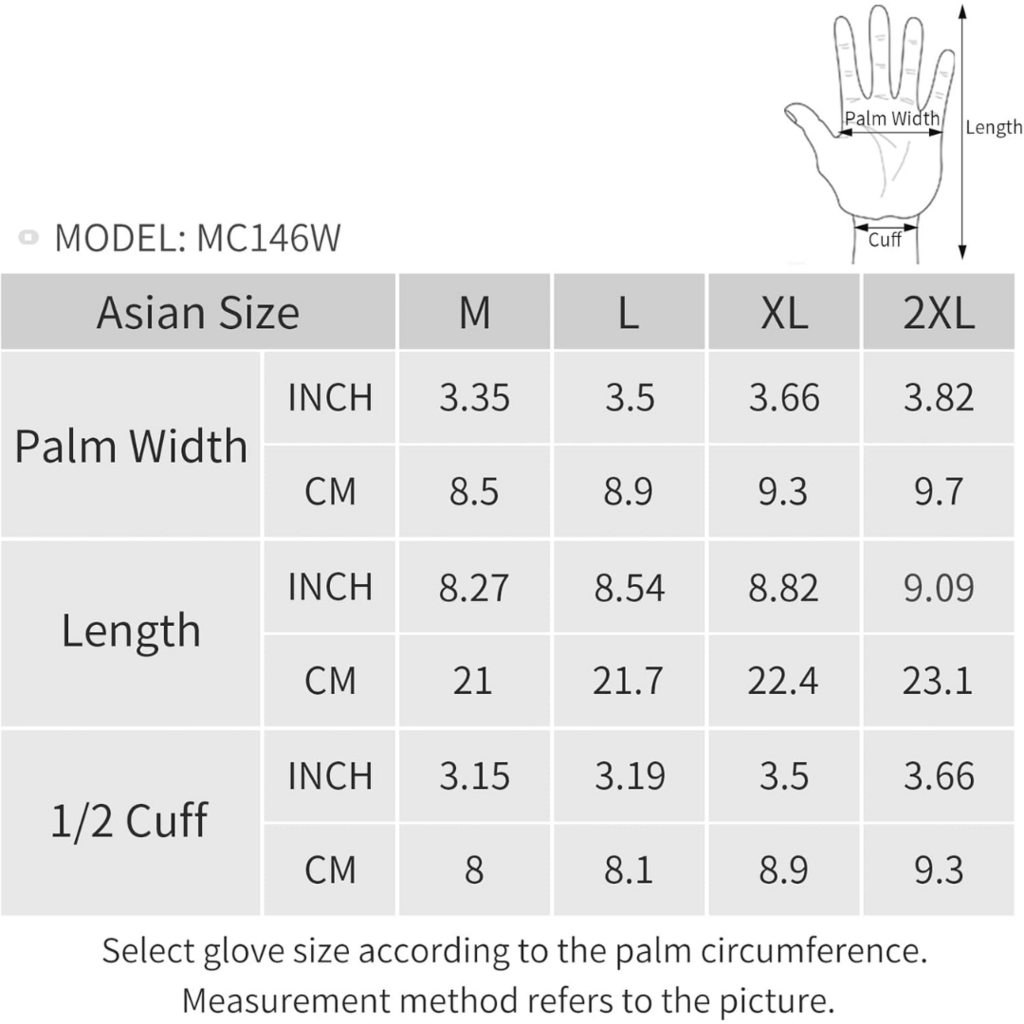 Scoyco Motorcycle Gloves | Size: 2XL | Red | Full Finger | Touch Screen Capable | BMX MX ATV MTB Cycling