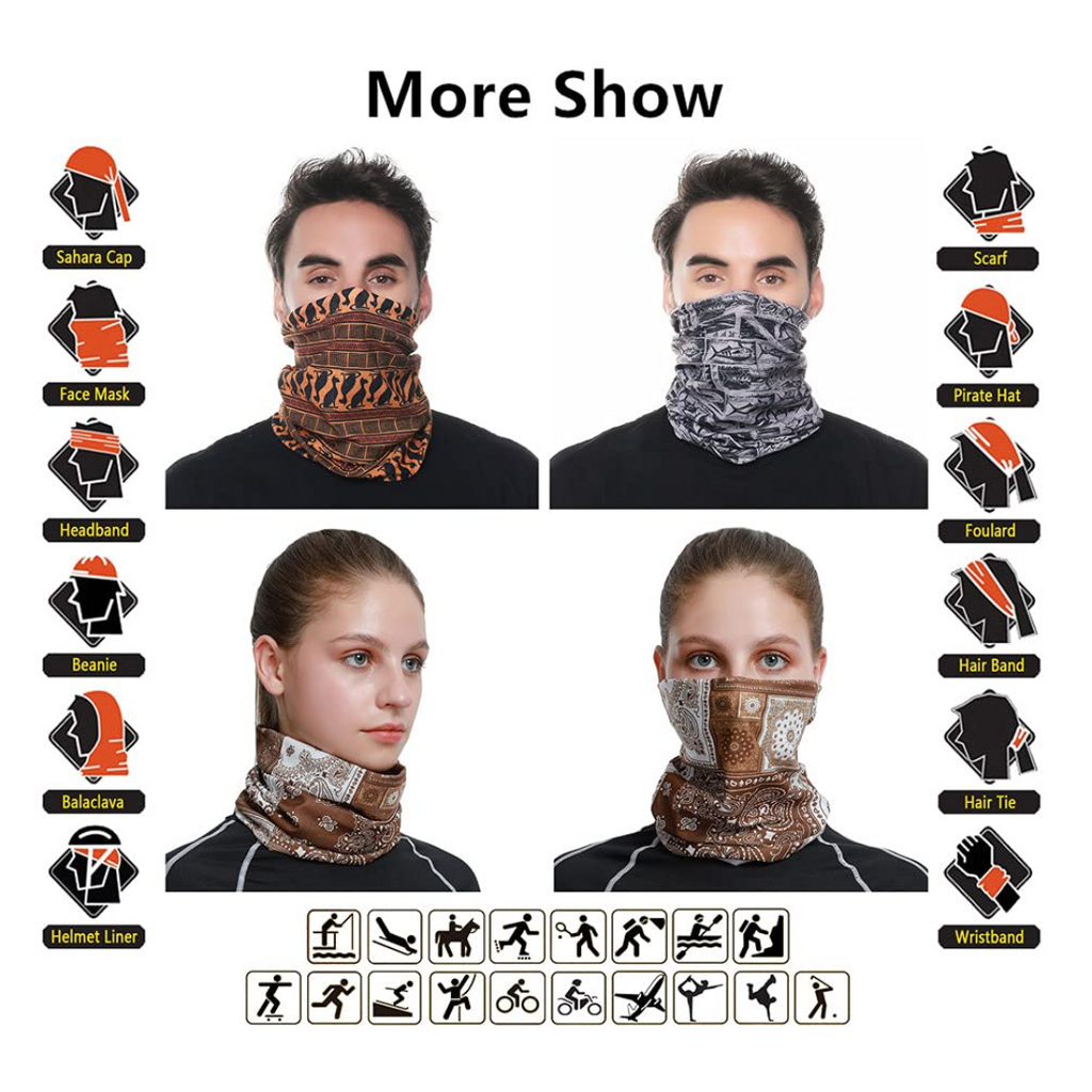 VanCrown Neck Gaiter Headwear | 12 Pack Assorted | Totem Collection