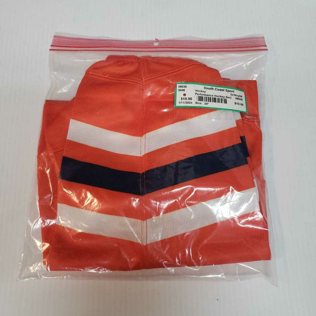 Performance Hockey Socks- Orange, Navy, White