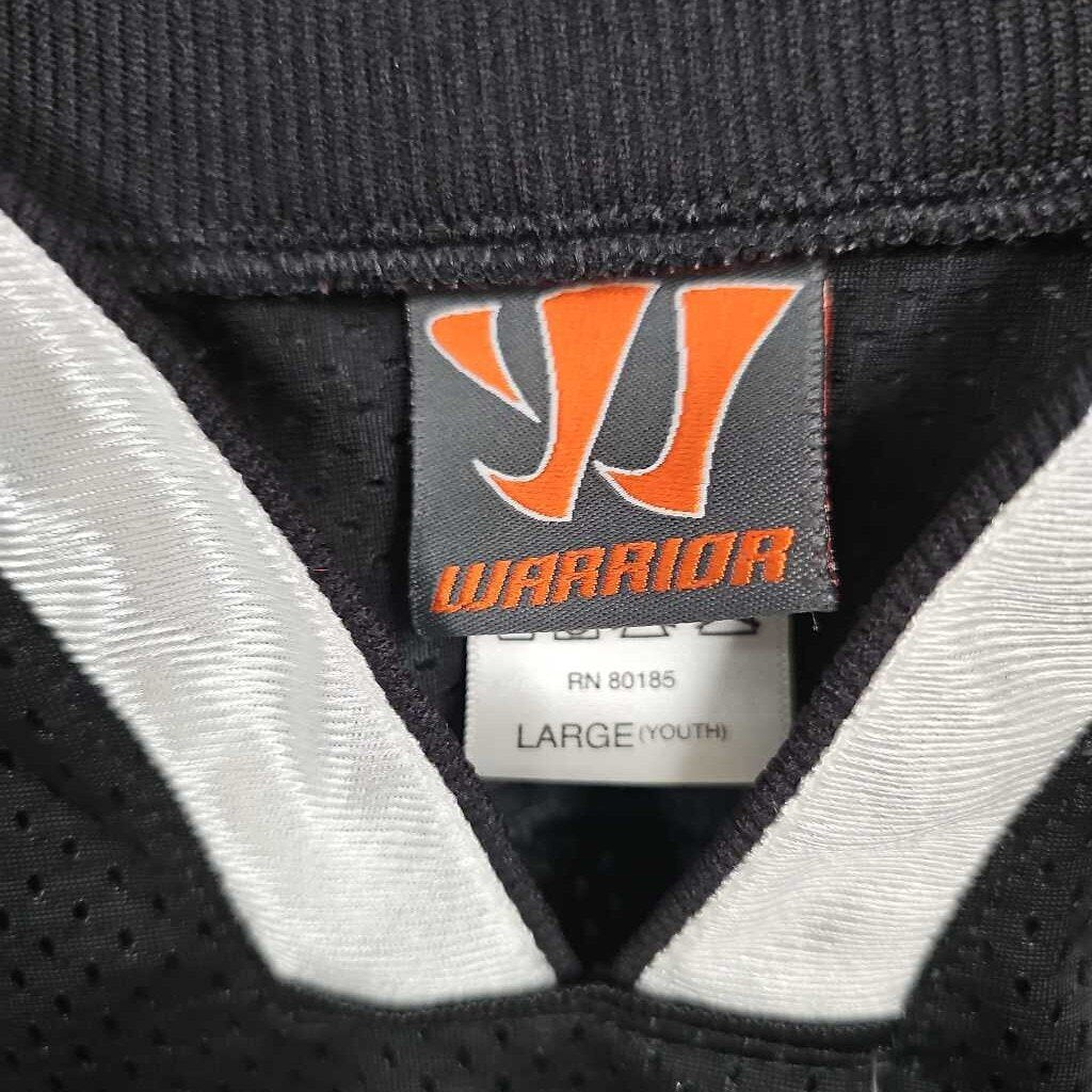 Warrior Lacrosse Jersey, Youth Large, Black & White