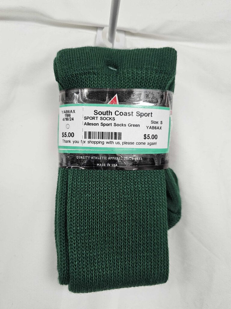 Alleson Sport Socks, Green, Small