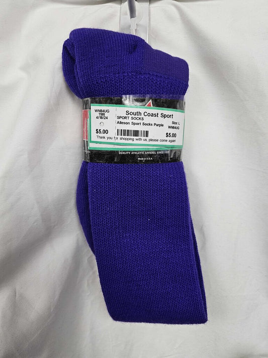 Alleson Sport Socks, Purple, Large