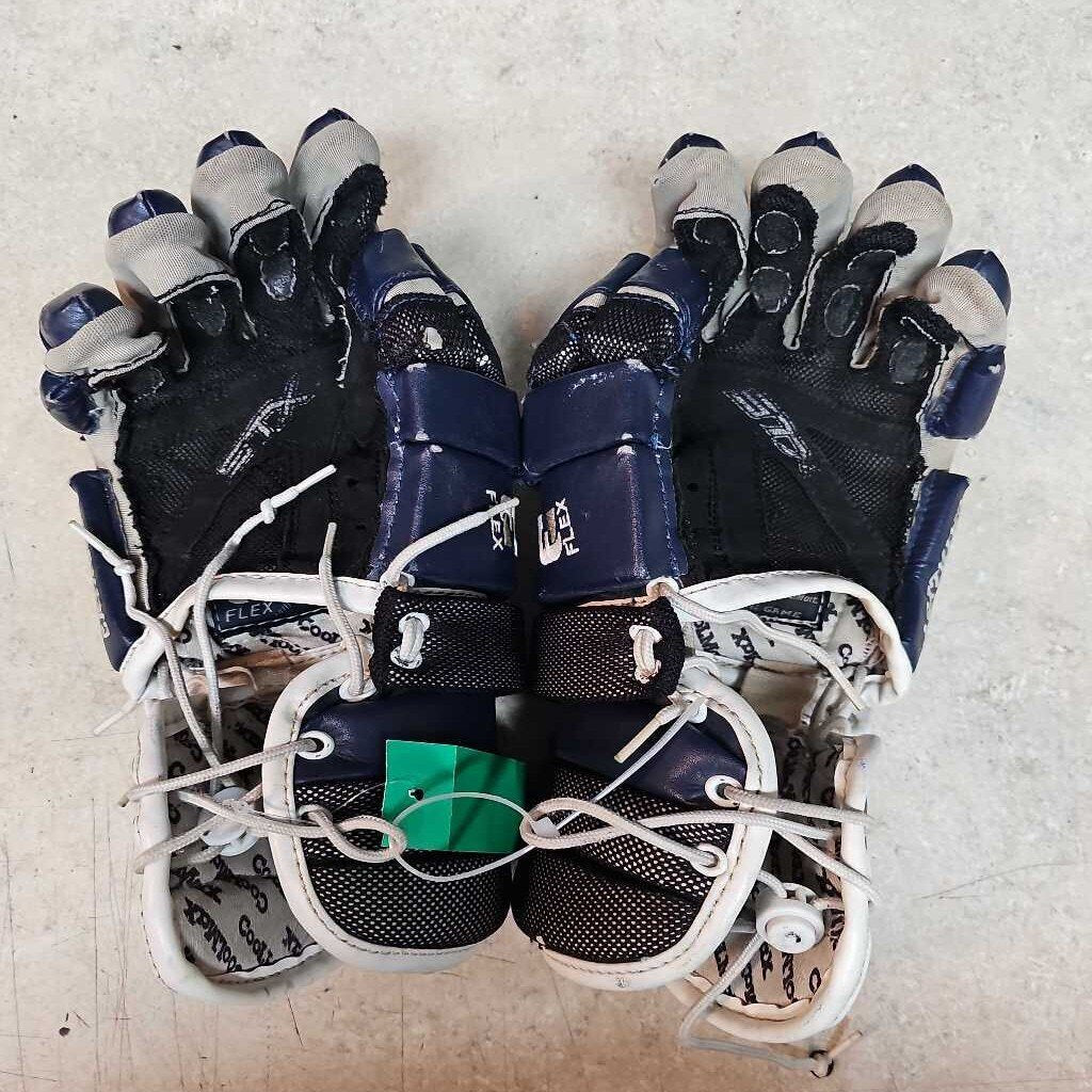 STX Catalyst Lacrosse Gloves, Navy/Wht, Size: L