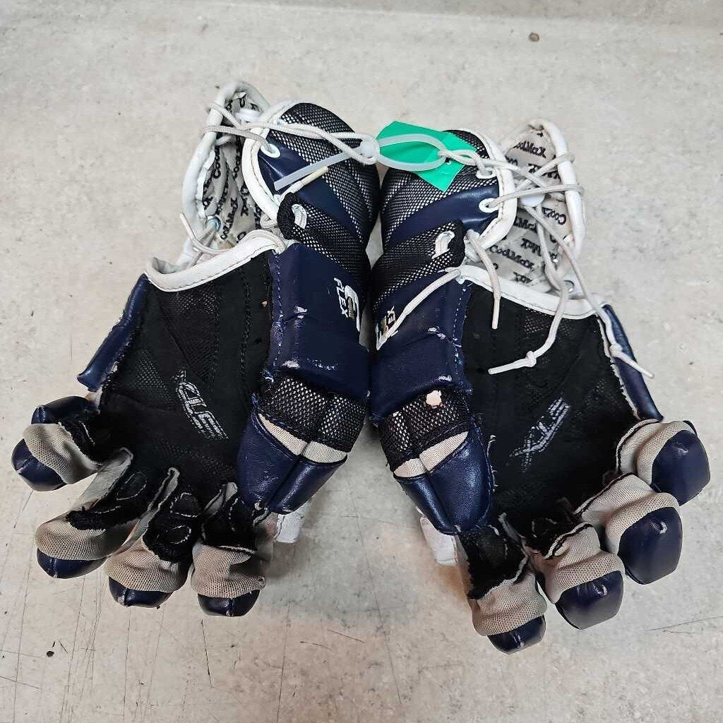 STX Catalyst Lacrosse Gloves, Navy/Wht, Size: L