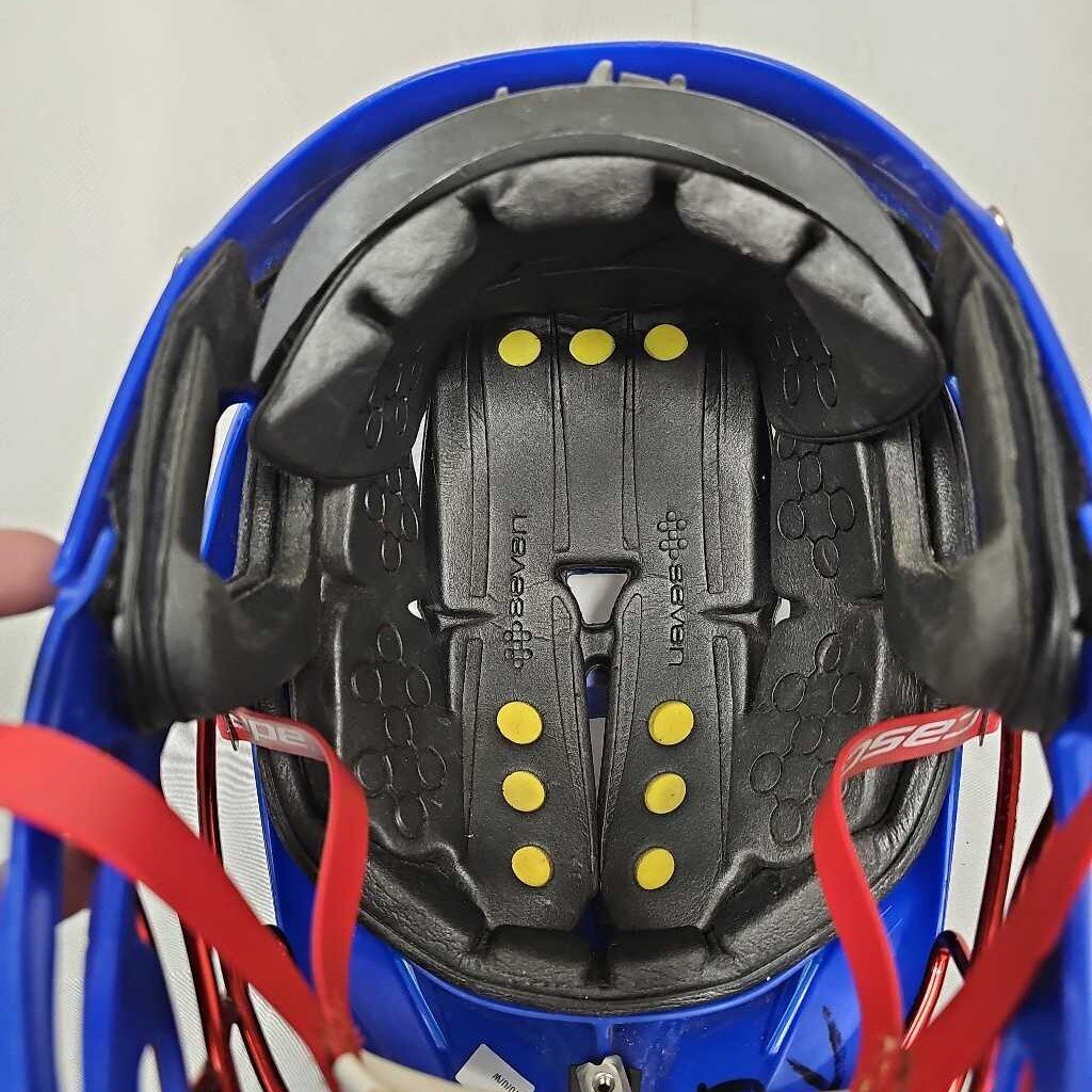 Cascade R Lacrosse Helmet, Royal &Red, Size: Adult 13+