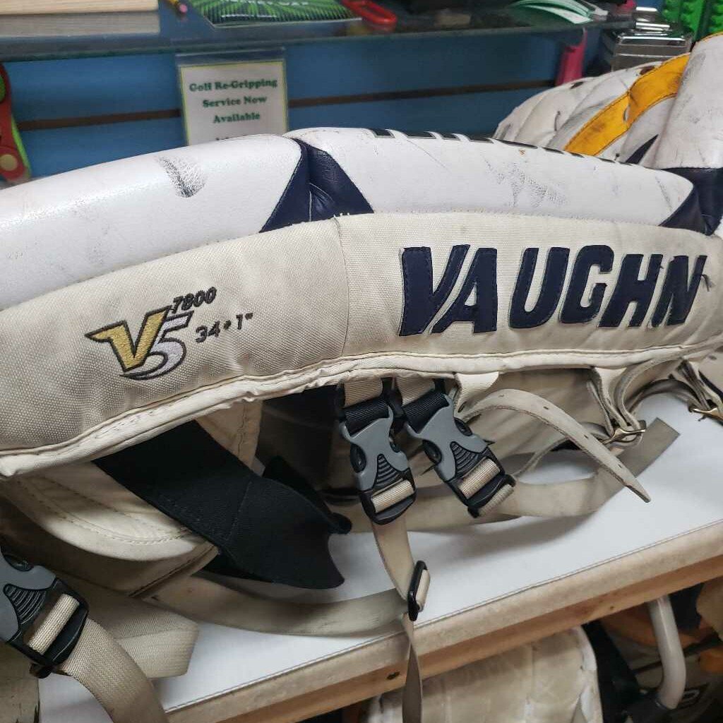 Vaughn Velocity Goalie Leg Pads, V5 7800, Size: 34" +1"