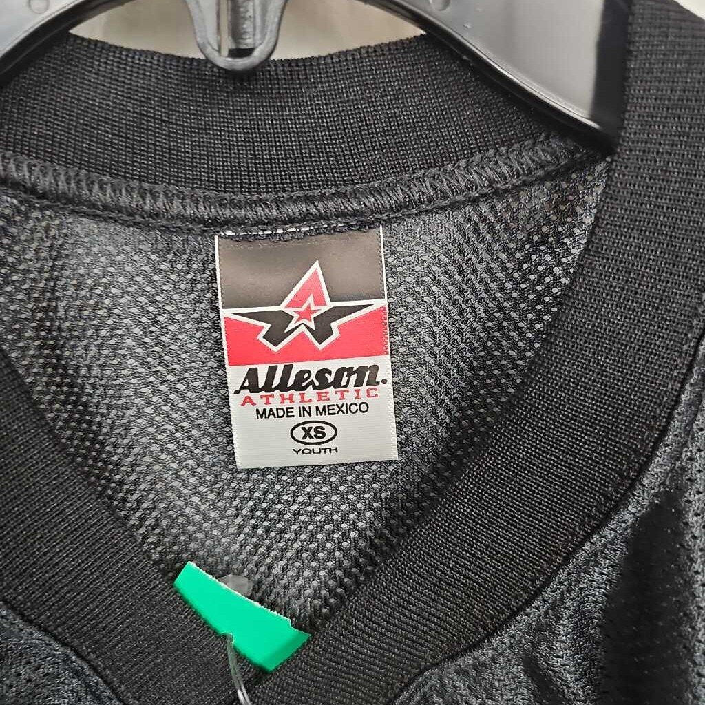 Alleson Junior Football Practice Jersey, Black, Size: Jr XS