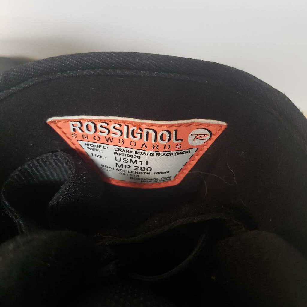 Rossignol Crank Boa H3 Snowboard Boots, Men's Size 11