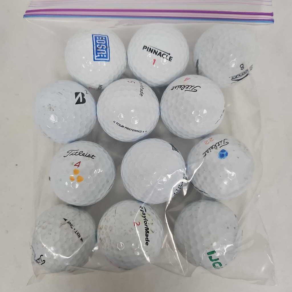 Varied Brands Mixed Bag of Golf Balls- 12 pack