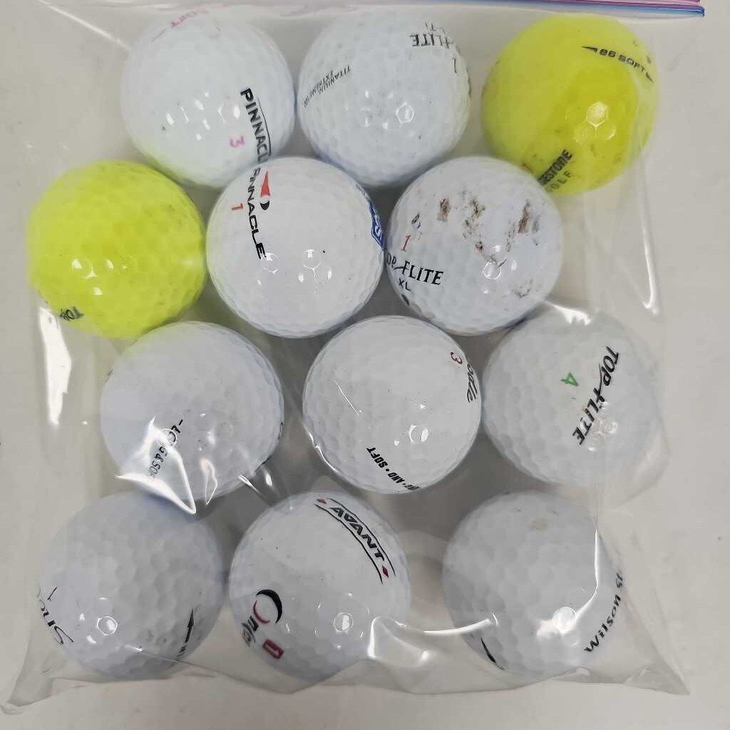 Varied Brands Mixed Bag of Golf Balls- 12 pack