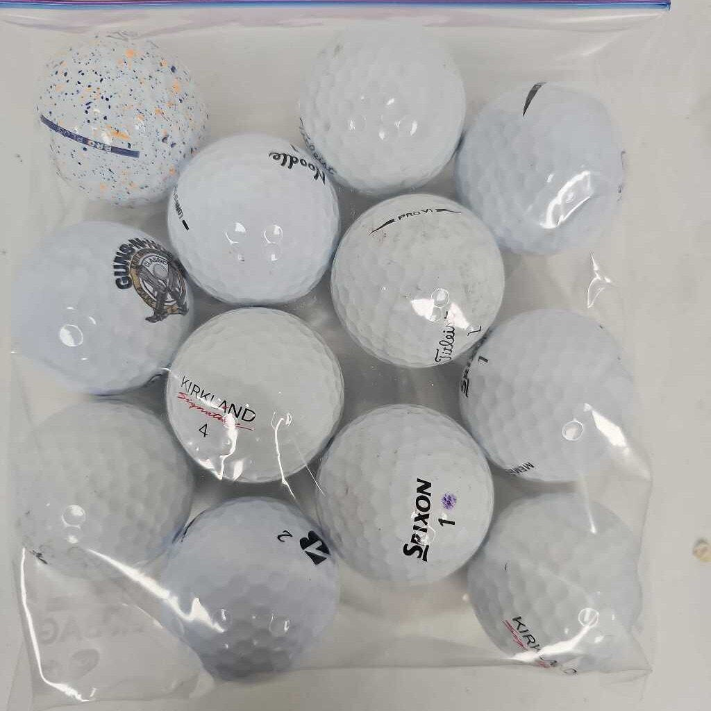 Mixed Bag of Golf Balls, 12 pack