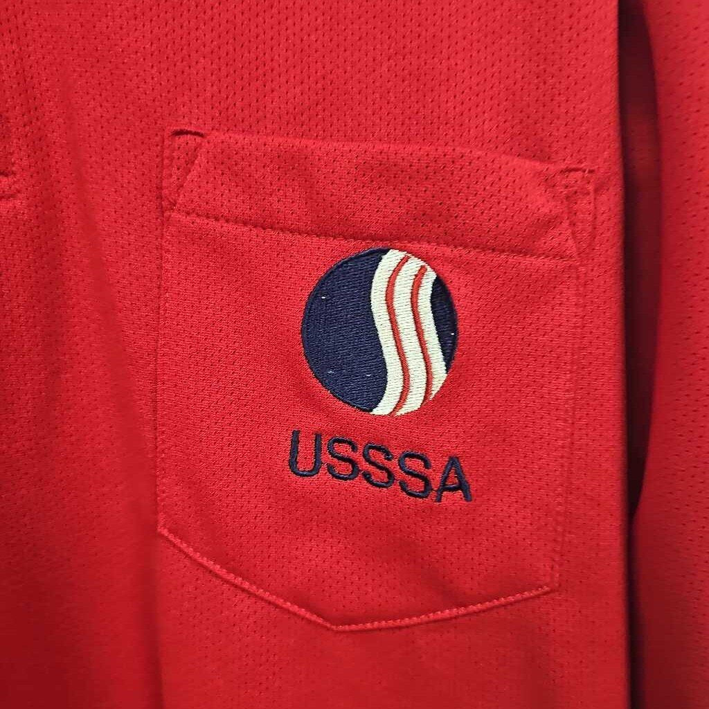 Bike USSSA Umpire Polo, Red, Large