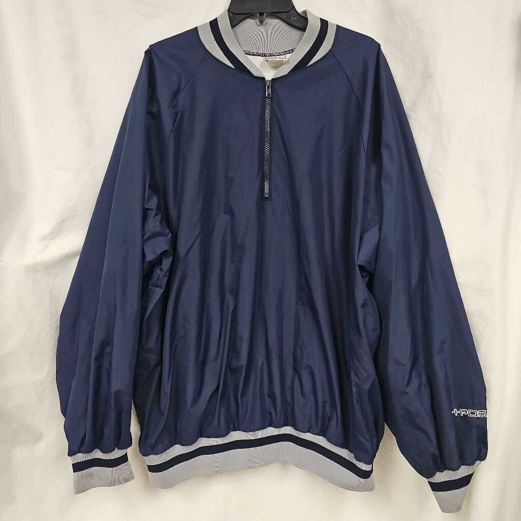 +POS Umpire 1/4 Zip Jacket, Navy, XL