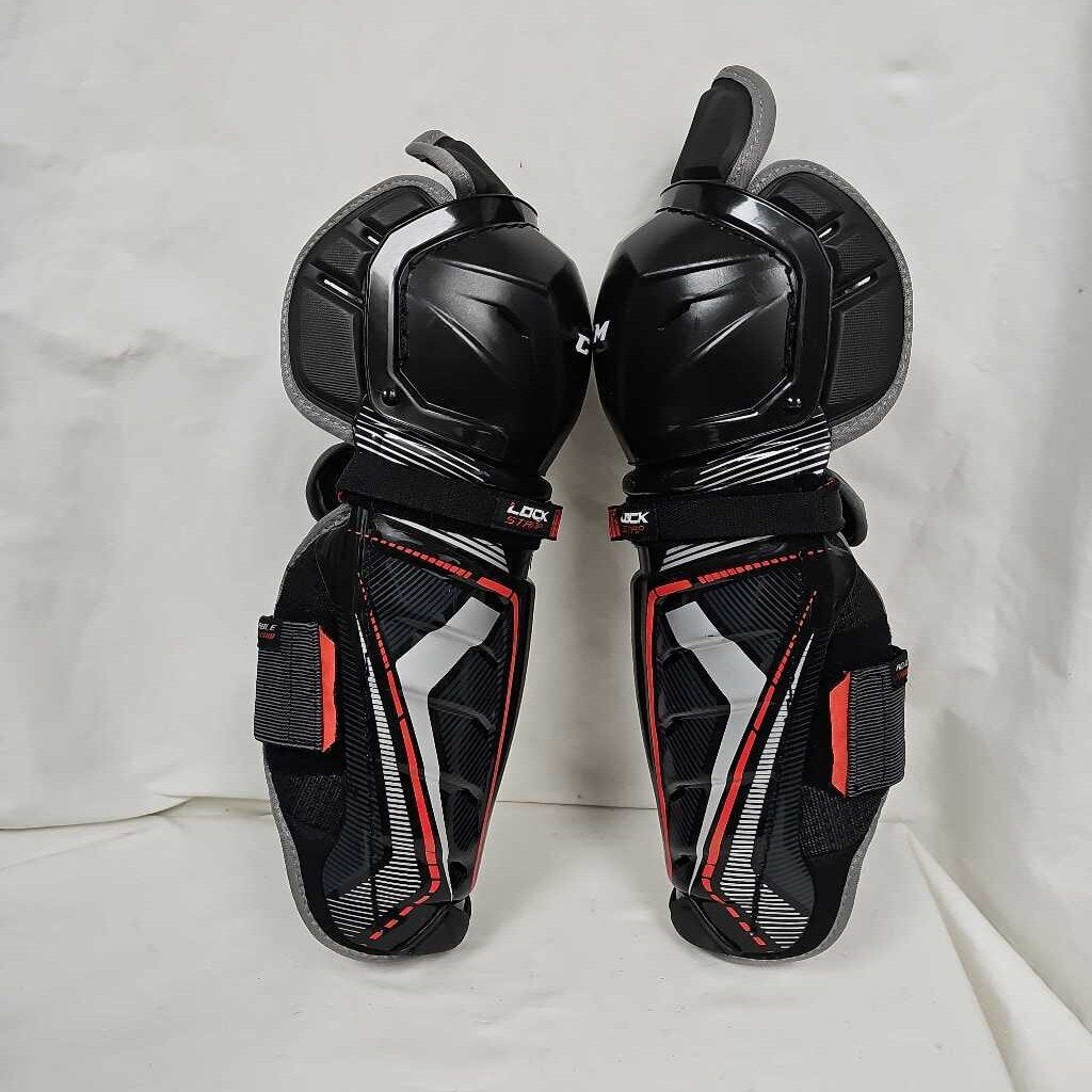CCM Jetspeed FT390 Junior Hockey Shin Guards, Size 13"