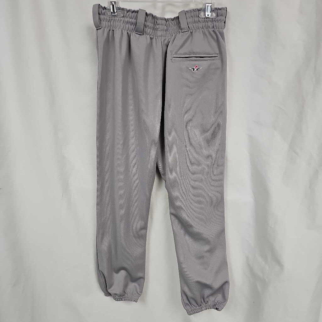 Alleson Youth Pull Up Baseball Pants, Gray, Youth XL