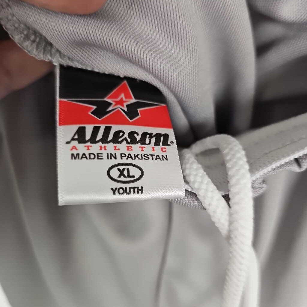 Alleson Youth Pull Up Baseball Pants, Gray, Youth XL