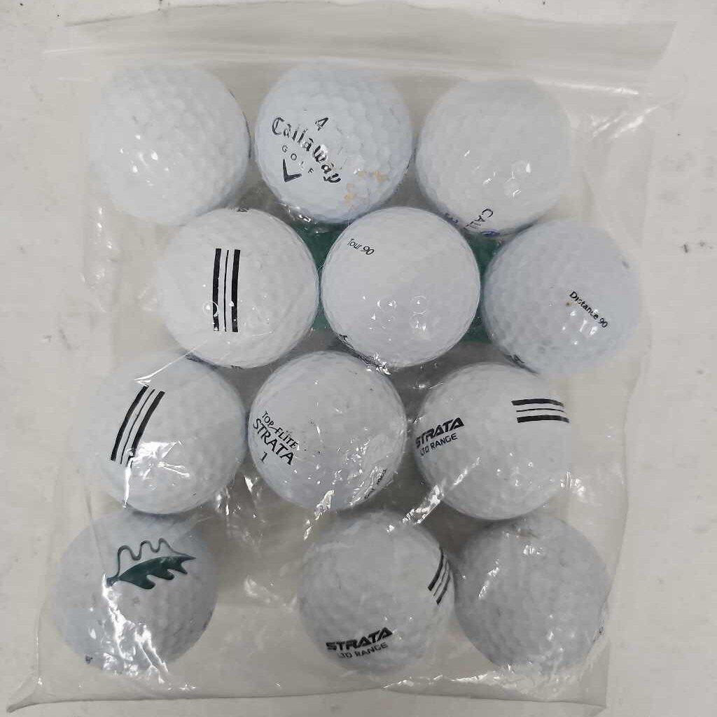 Mixed Bag of Golf Balls, 1 Dozen