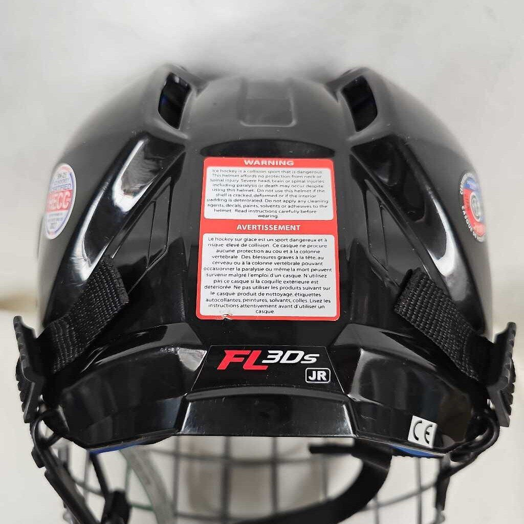 CCM FL3DS Hockey Helmet Combo - Junior - Black
