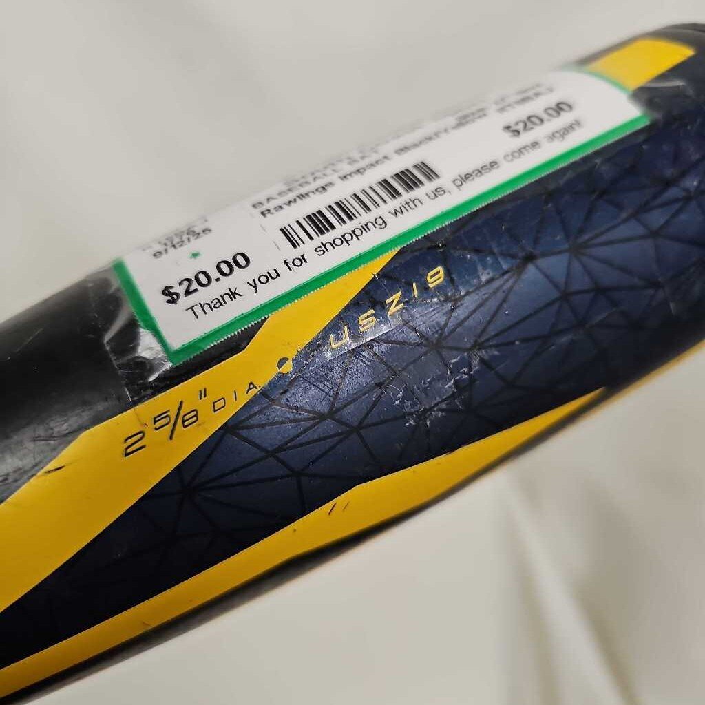 Rawlings Impact (-9) Alloy Baseball Bat - 27" - 18oz
