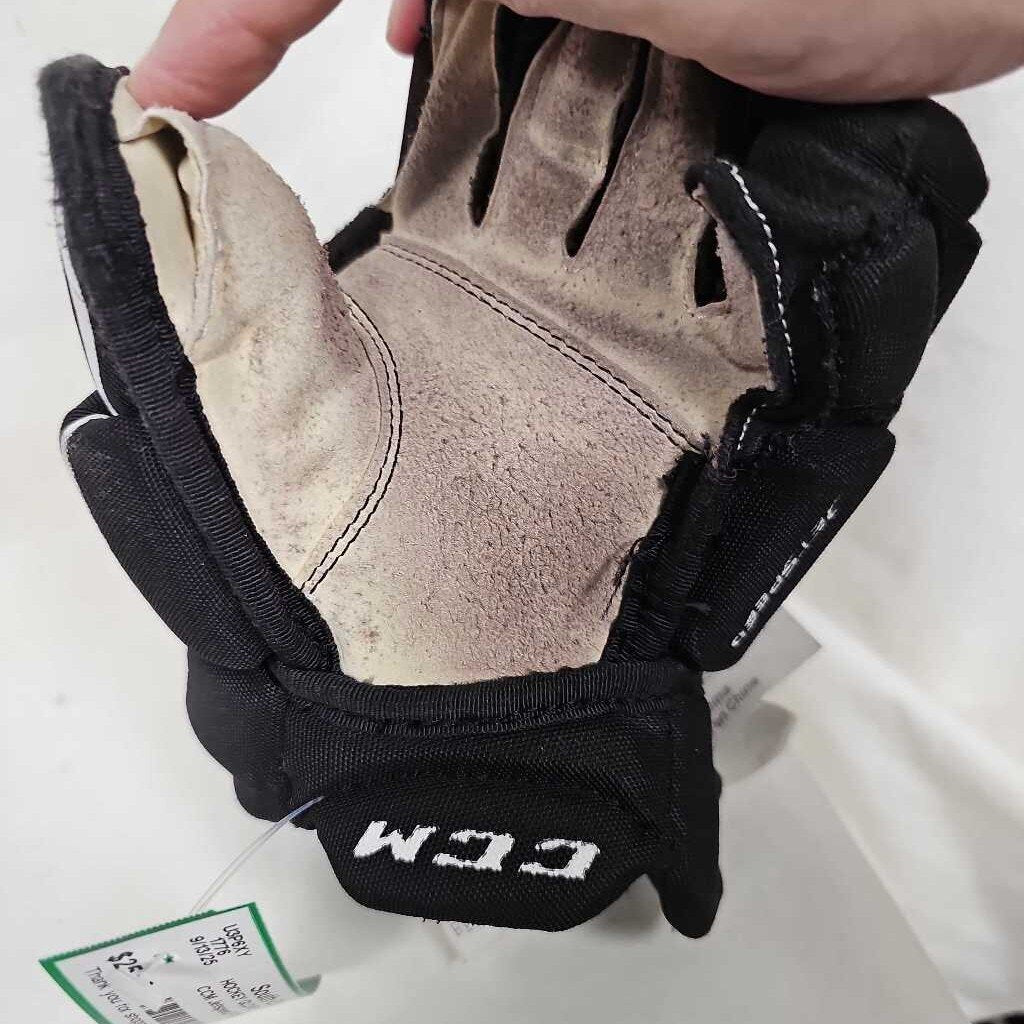 CCM Jetspeed FT350 Youth Hockey Gloves - 10" - Black