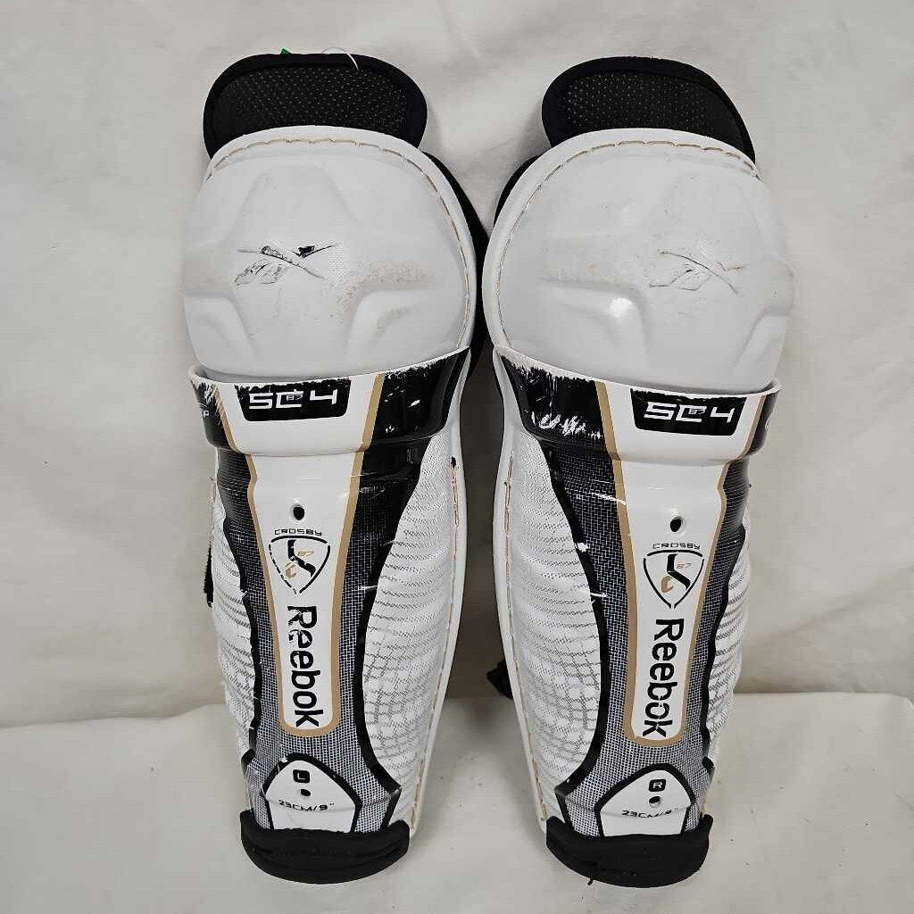 Reebok SC87 4 Youth Hockey Shin Guards - 9" - White
