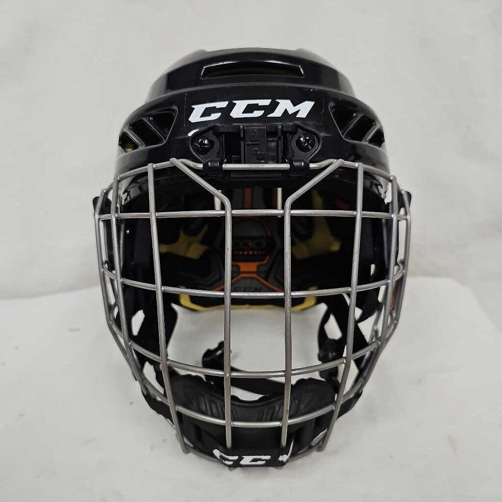 CCM FL3DS Youth Hockey Helmet Combo, Black