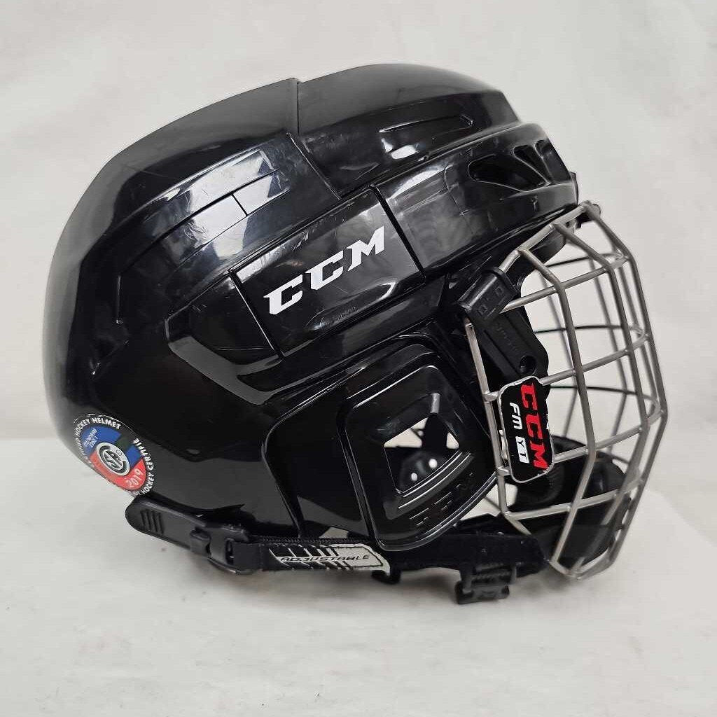 CCM FL3DS Youth Hockey Helmet Combo, Black