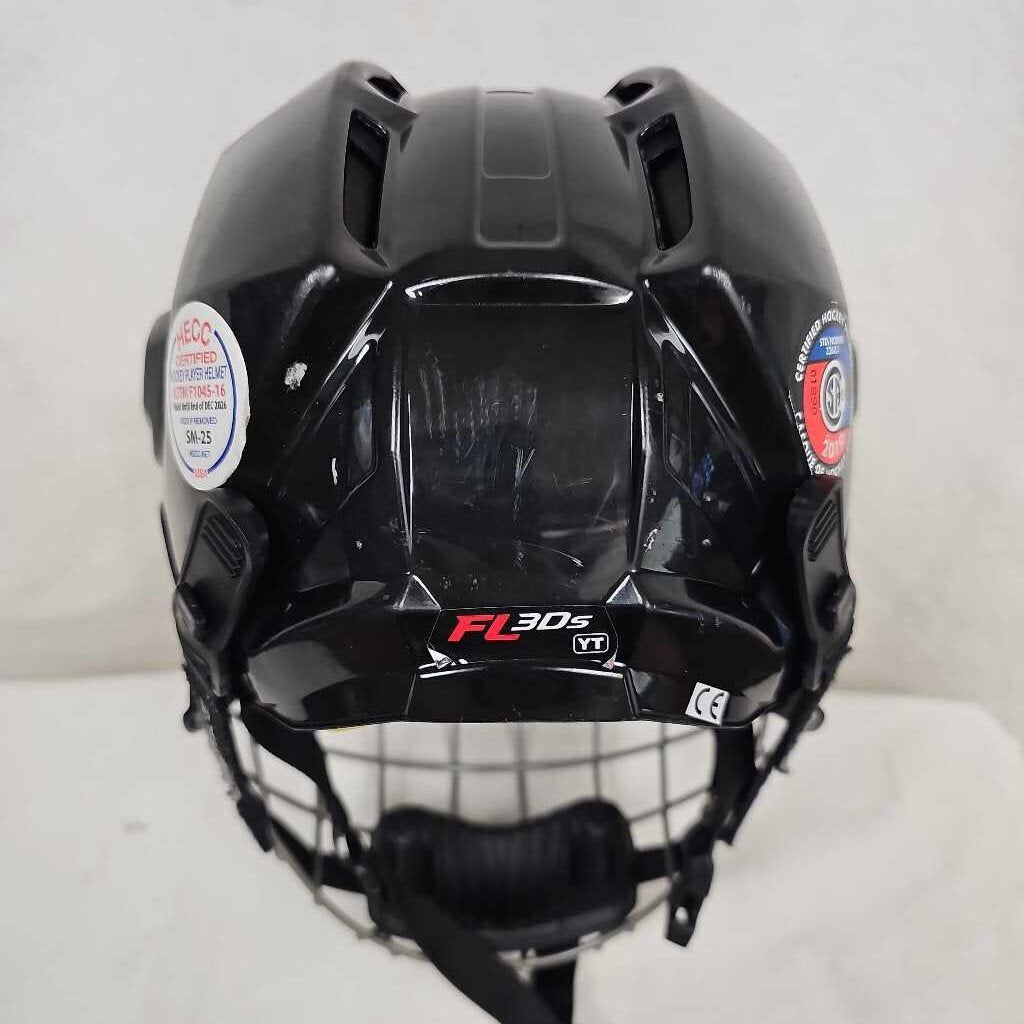 CCM FL3DS Youth Hockey Helmet Combo, Black