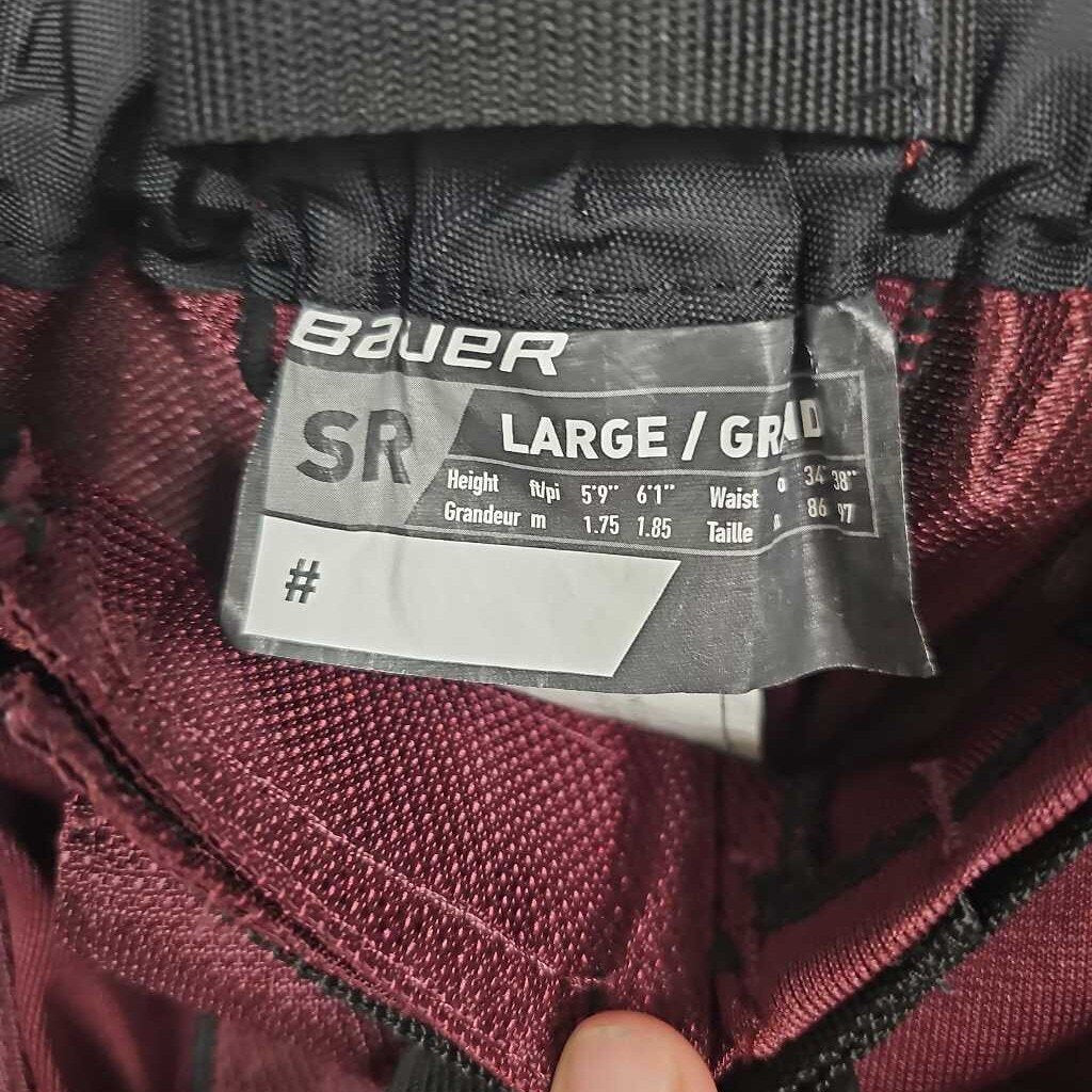Bauer Pant Cover Shell, Maroon, Sr Large