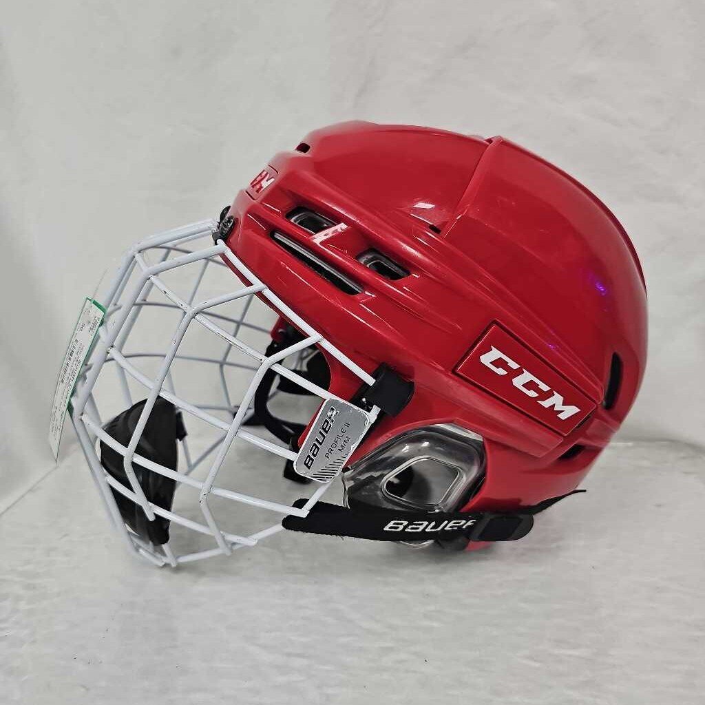 CCM Tacks 910 Hockey Helmet Combo, Size Large