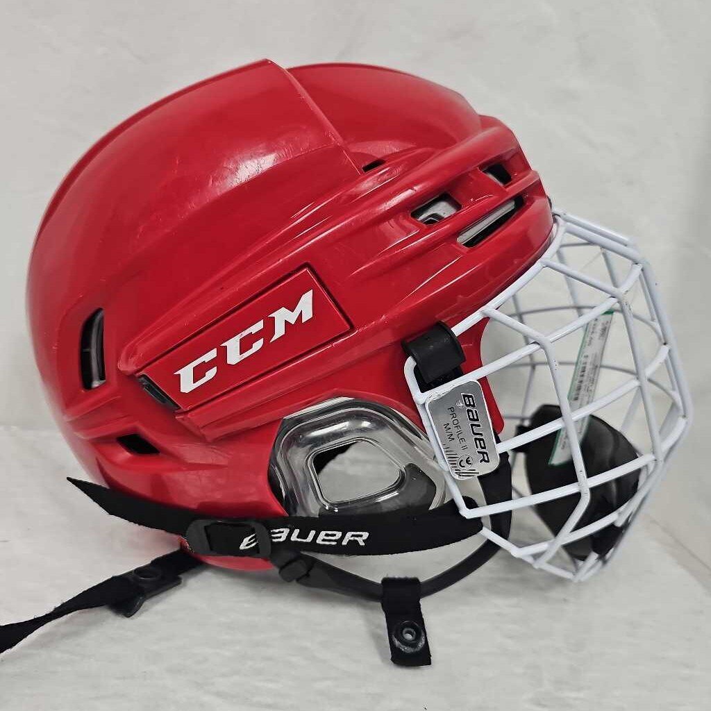 CCM Tacks 910 Hockey Helmet Combo, Size Large