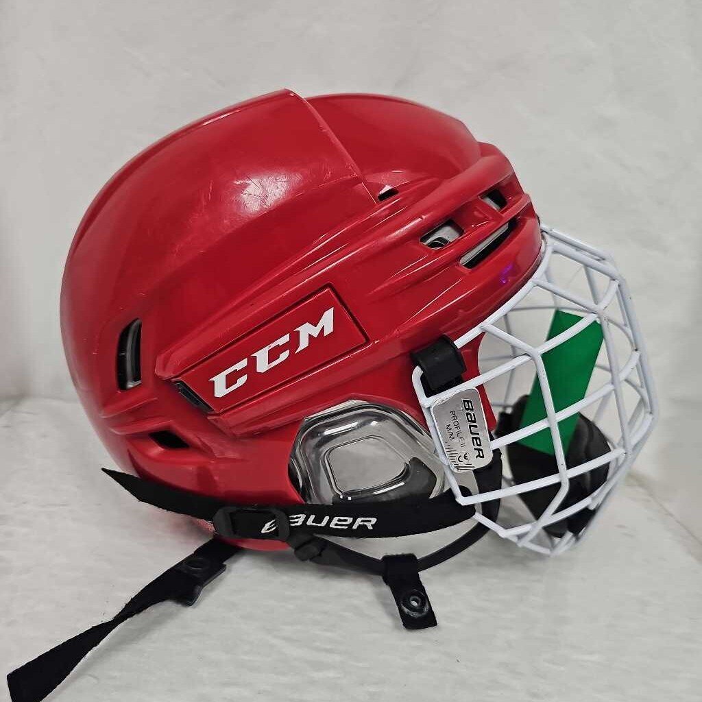 CCM Tacks 910 Hockey Helmet Combo, Size Large