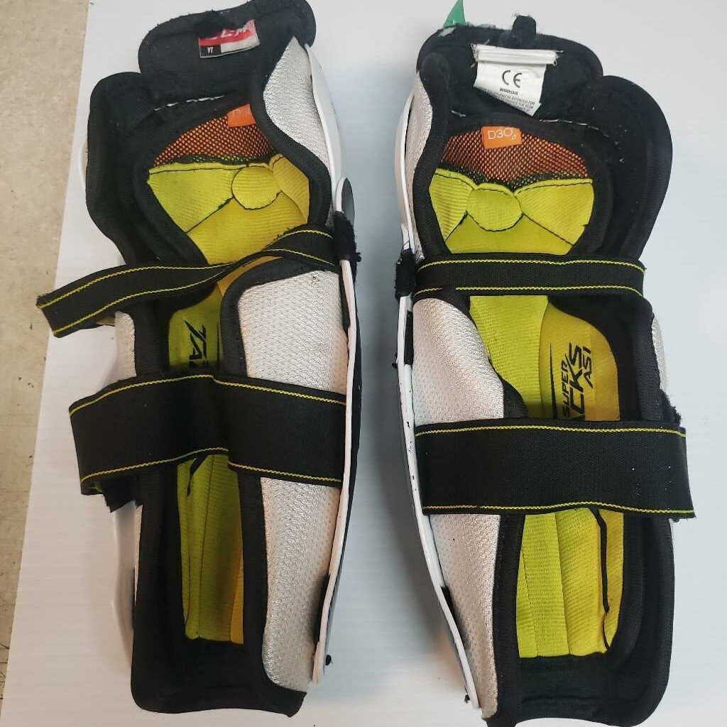 CCM Tacks AS1 Hockey Shin guards Size Youth 10"