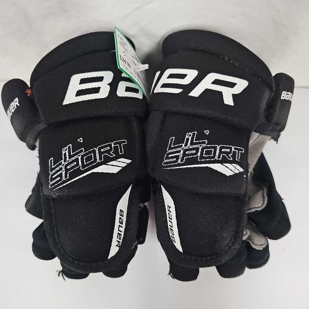 Bauer Lil Sport Youth Hockey Gloves, Size 8"