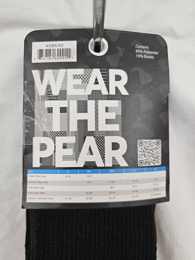 Pear Sox Allsport Socks, Black Large