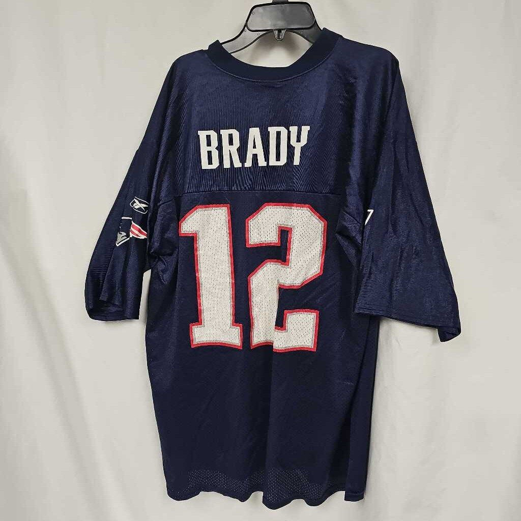 Reebok NFL Patriots Brady #12 Jersey - Large