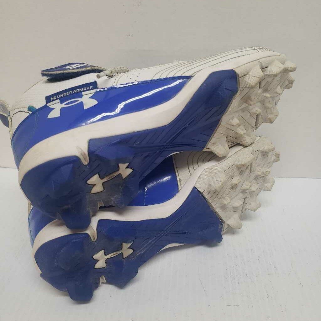 Under Armour Bryce Harper Baseball Cleats White/Blue Size 5