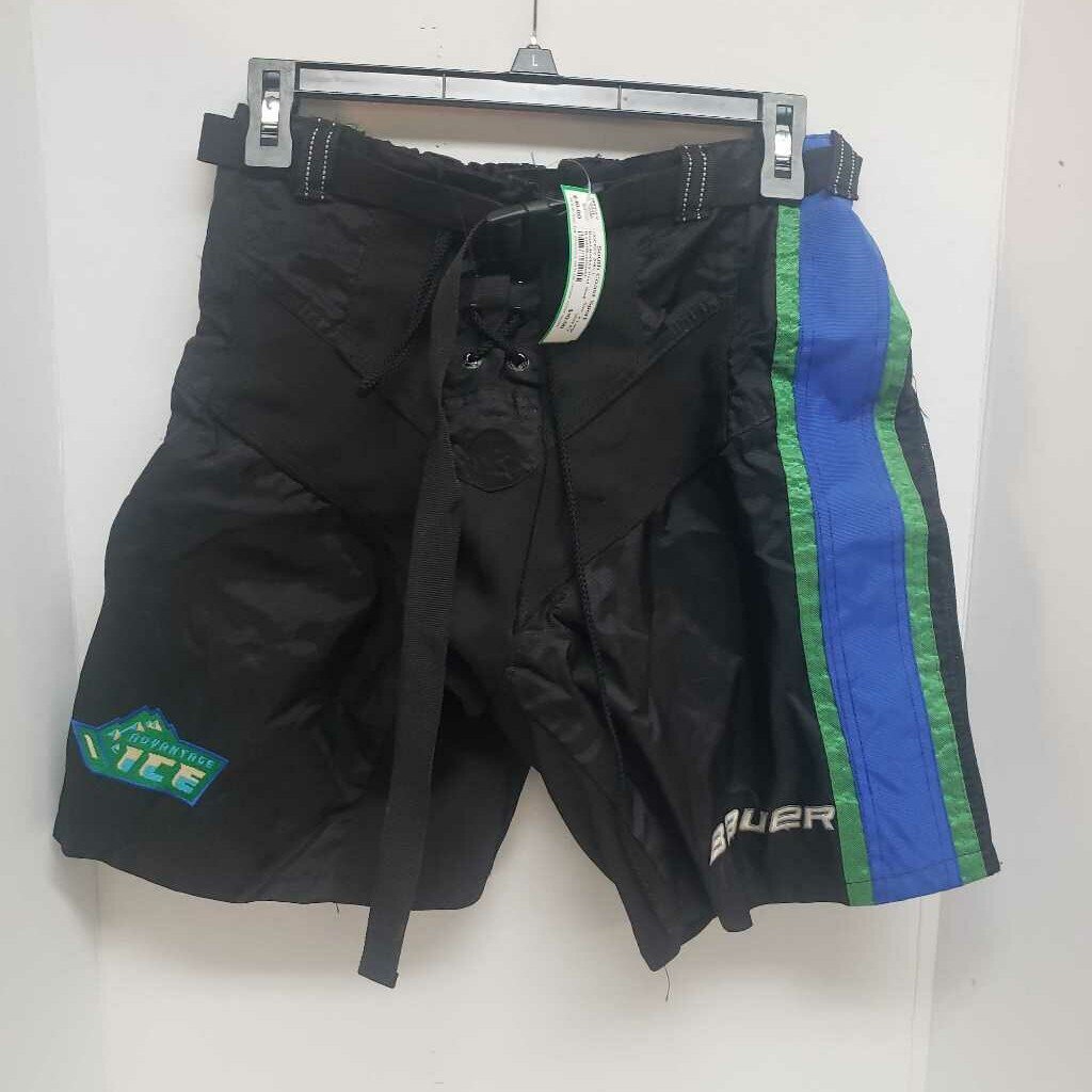 Bauer Hockey Pant Shell Black/Blue/Green Size Junior Large